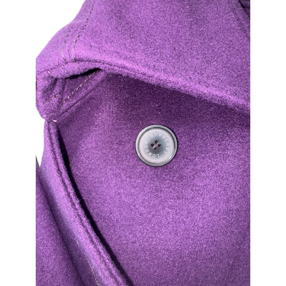 Burberry London Wool & Cashmere Trench Coat – Deep Purple US 12 - Picture 9 of 16